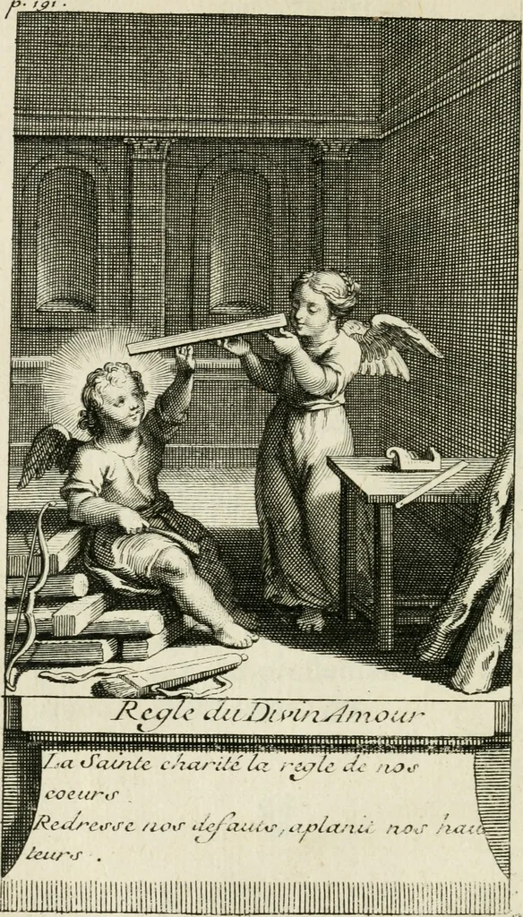 An illustration from Les mysteres de l'amour divin : avec des reflexions morales, tirées de l'ecriture sainte & des saints peres, 1719, leaf 283