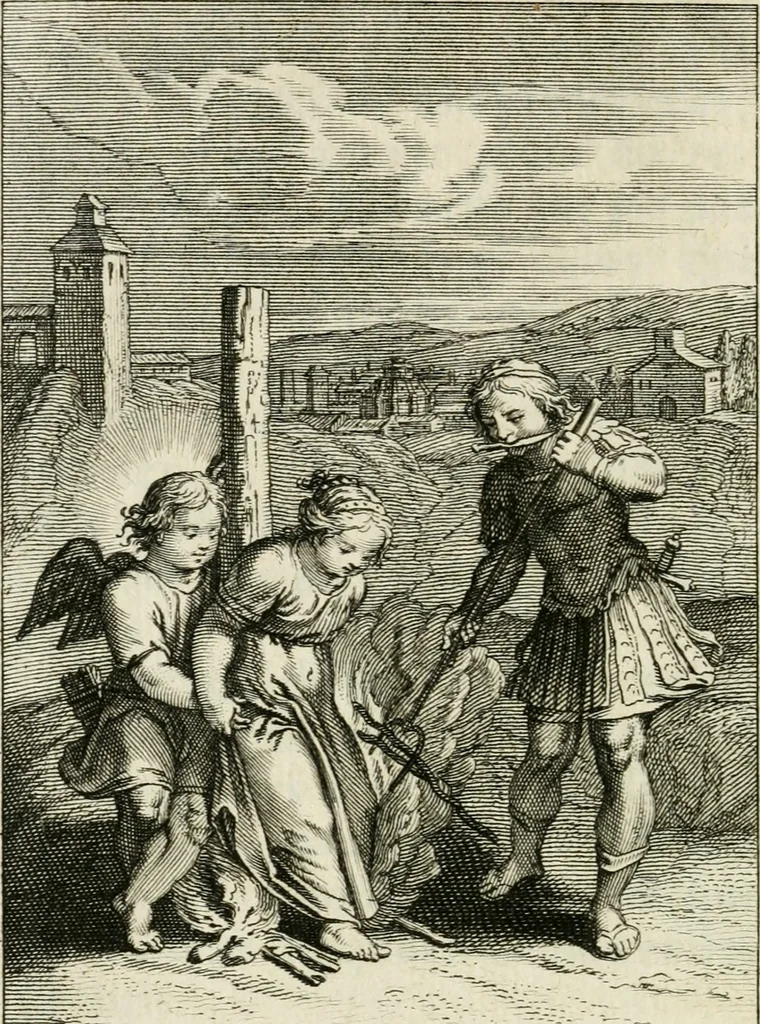 An illustration from Les mysteres de l'amour divin : avec des reflexions morales, tirées de l'ecriture sainte & des saints peres, 1719, leaf 307