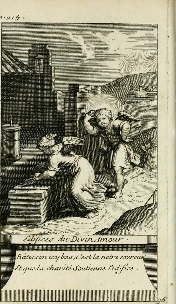 An illustration from Les mysteres de l'amour divin : avec des reflexions morales, tirées de l'ecriture sainte & des saints peres, 1719, leaf 315
