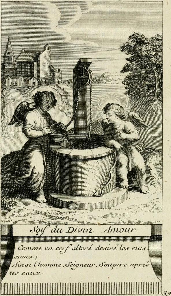 An illustration from Les mysteres de l'amour divin : avec des reflexions morales, tirées de l'ecriture sainte & des saints peres, 1719, leaf 339