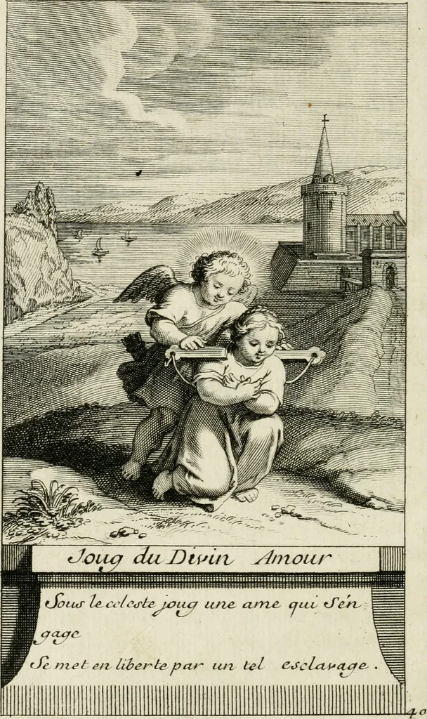 An illustration from Les mysteres de l'amour divin : avec des reflexions morales, tirées de l'ecriture sainte & des saints peres, 1719, leaf 347