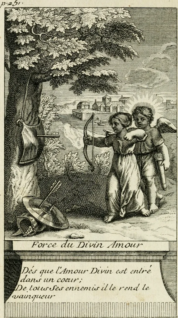 An illustration from Les mysteres de l'amour divin : avec des reflexions morales, tirées de l'ecriture sainte & des saints peres, 1719, leaf 363