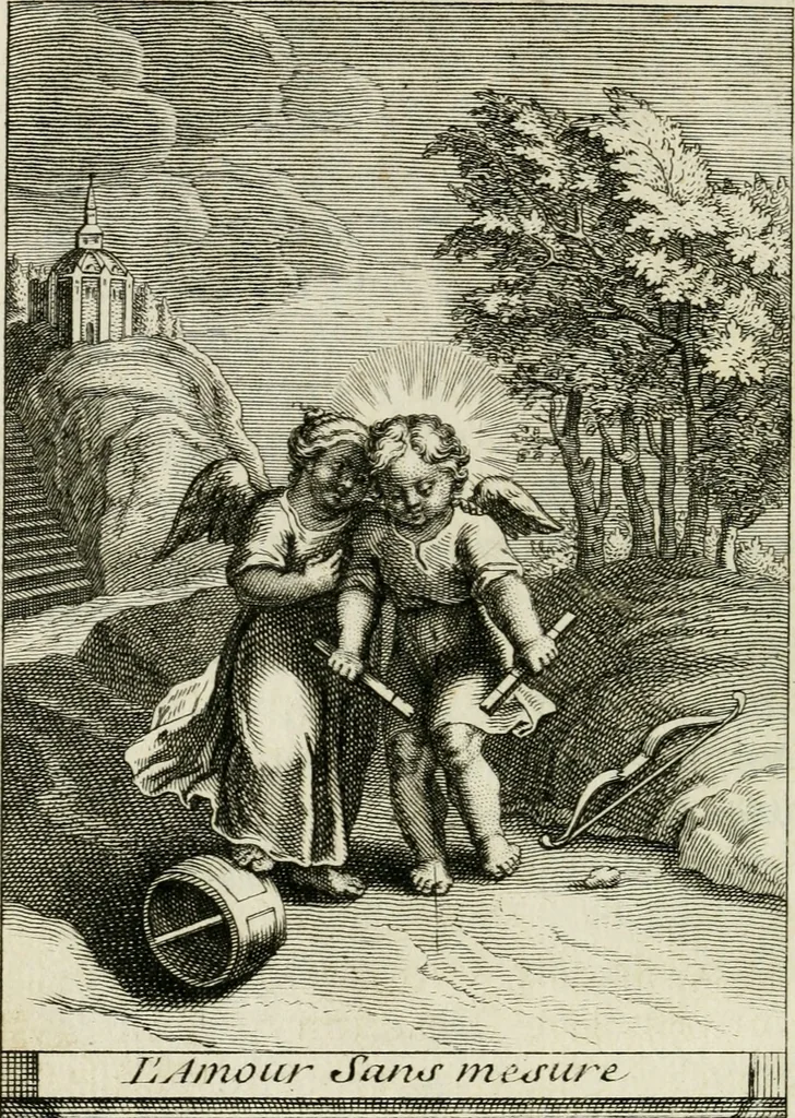 An illustration from Les mysteres de l'amour divin : avec des reflexions morales, tirées de l'ecriture sainte & des saints peres, 1719, leaf 379