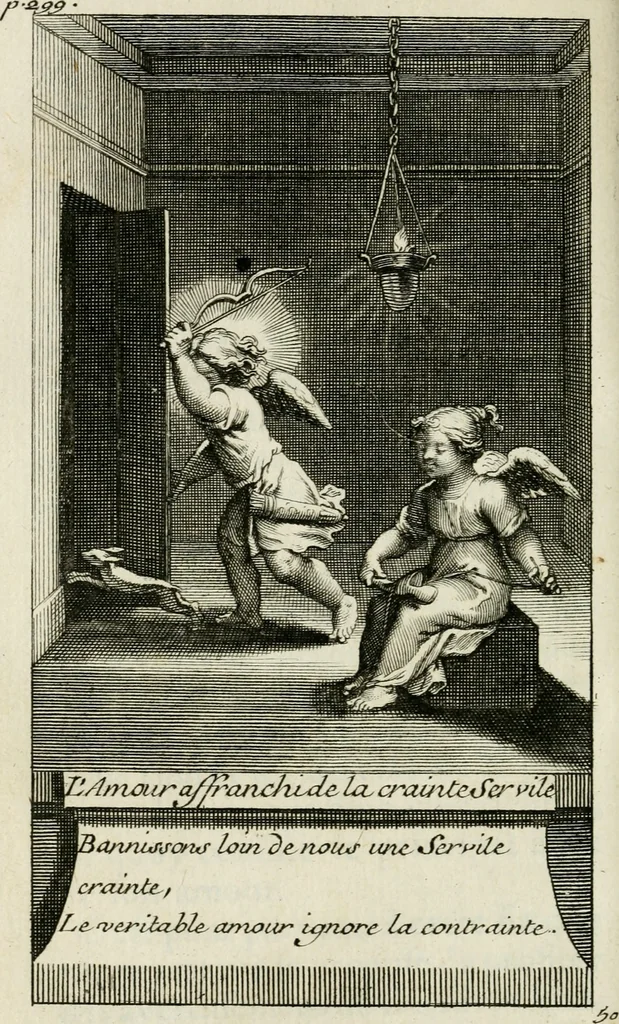 An illustration from Les mysteres de l'amour divin : avec des reflexions morales, tirées de l'ecriture sainte & des saints peres, 1719, leaf 427