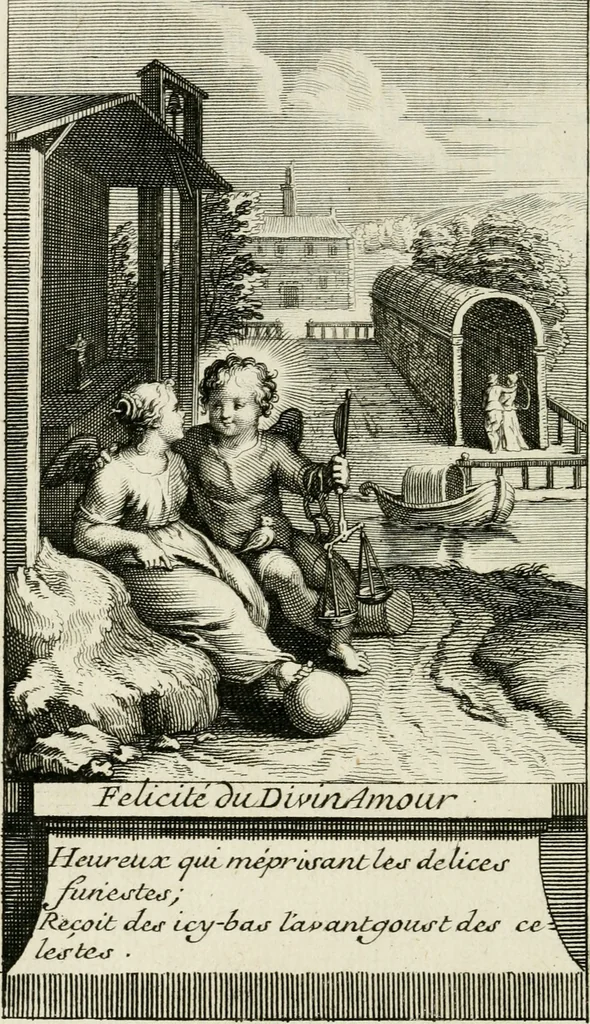 An illustration from Les mysteres de l'amour divin : avec des reflexions morales, tirées de l'ecriture sainte & des saints peres, 1719, leaf 437