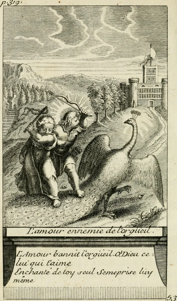 An illustration from Les mysteres de l'amour divin : avec des reflexions morales, tirées de l'ecriture sainte & des saints peres, 1719, leaf 453