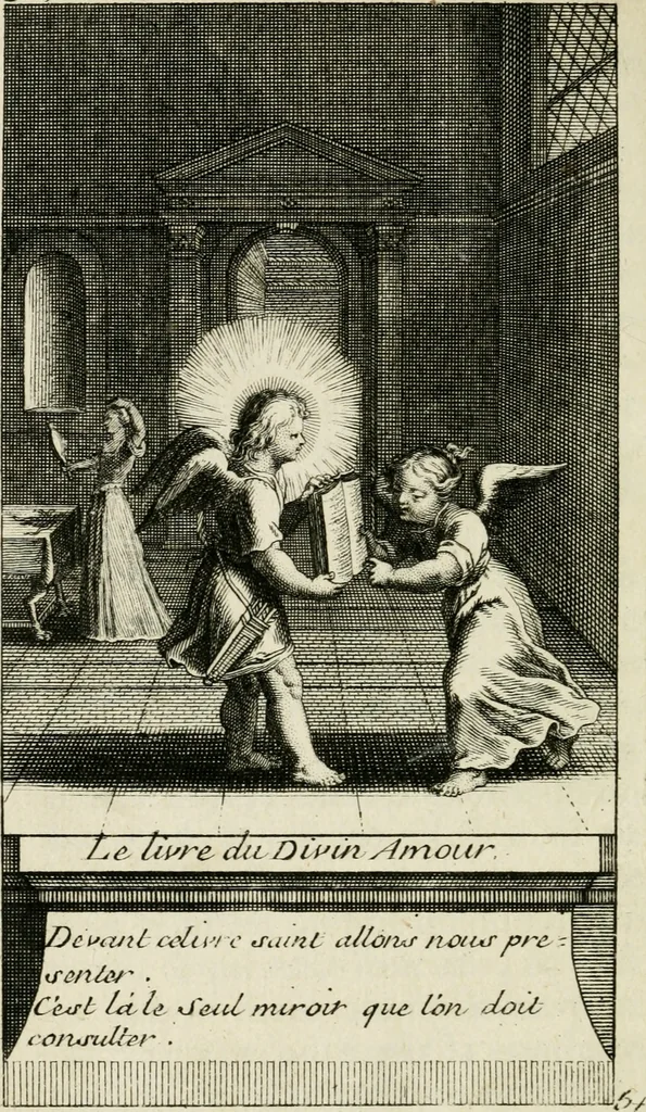 An illustration from Les mysteres de l'amour divin : avec des reflexions morales, tirées de l'ecriture sainte & des saints peres, 1719, leaf 461