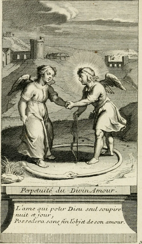 An illustration from Les mysteres de l'amour divin : avec des reflexions morales, tirées de l'ecriture sainte & des saints peres, 1719, leaf 67