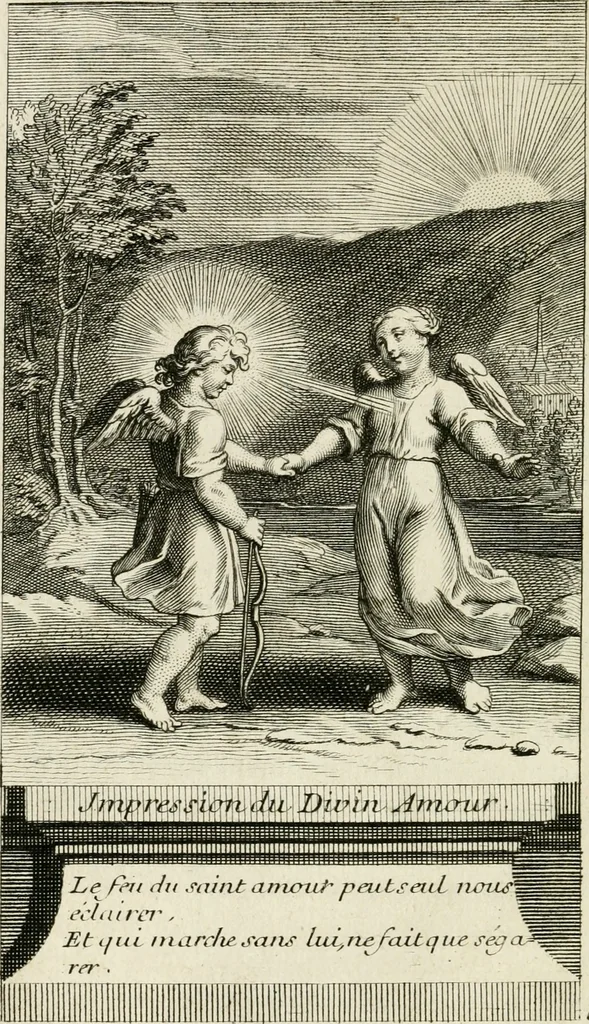 An illustration from Les mysteres de l'amour divin : avec des reflexions morales, tirées de l'ecriture sainte & des saints peres, 1719, leaf 75
