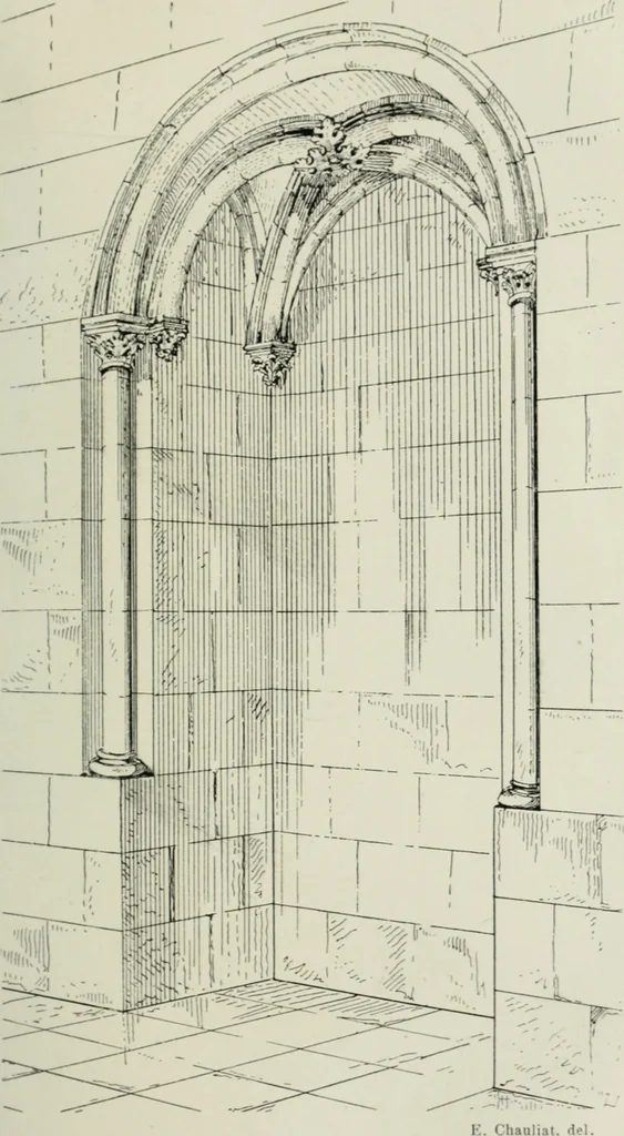 An illustration from Les niches d'autel du XIIe siècle dans les Soissonnais, 1913, leaf 24