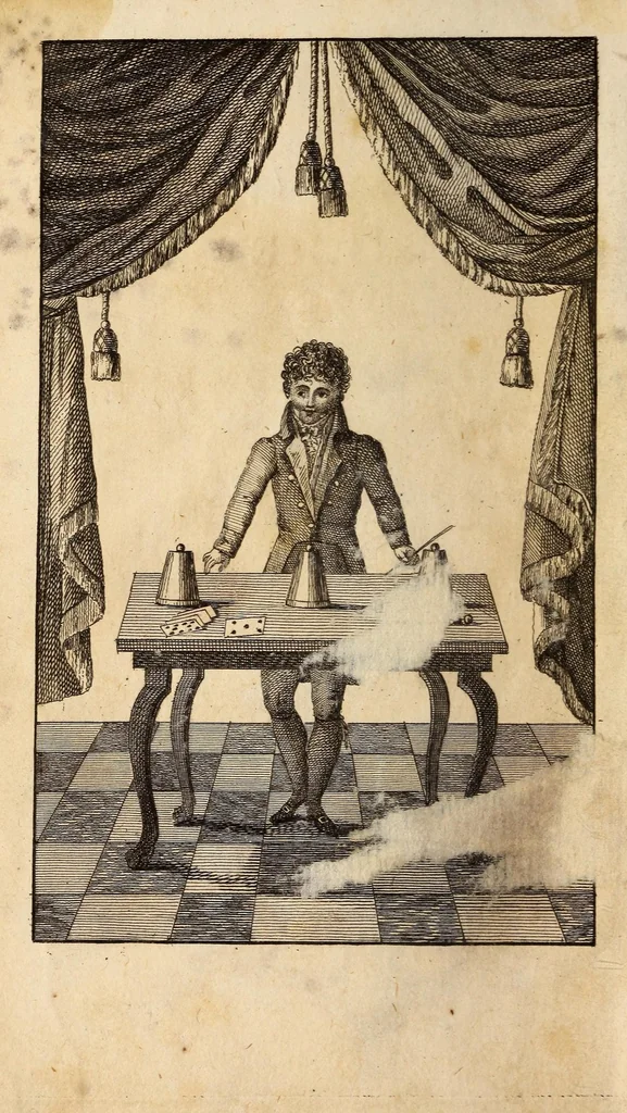An illustration from Les Nouveaux savans de société, ou Recueil de jeux, la plupart neufs et inconnus .., 1808, leaf 8