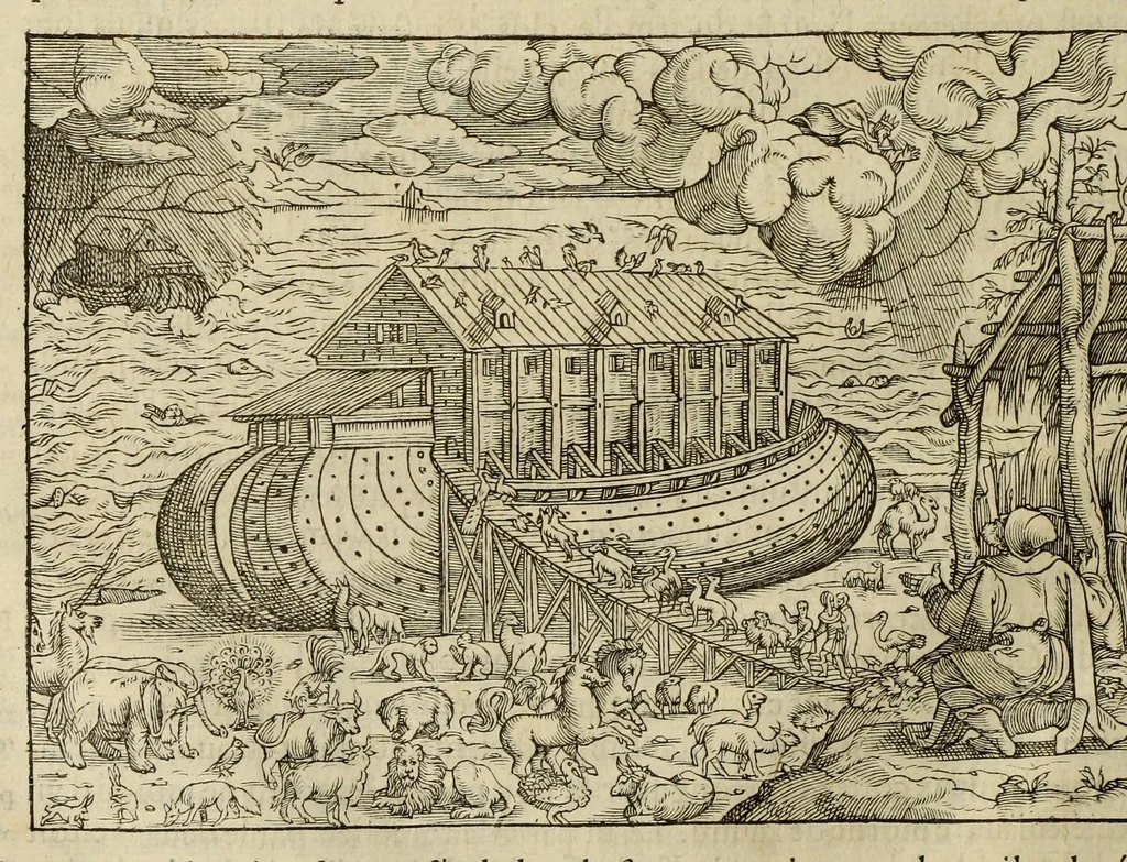 An illustration from Les oeuures de Philon Iuif, autheur tres-eloquent, et philosophe tres-graue : contenans l'interpretation de plusieurs diuins & sacrez mysteres, & l'instruction d'vn chacun en toutes bonnes & sainctes moeurs, 1575, leaf 146