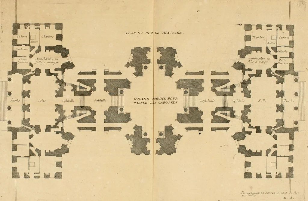 An illustration from Les oeuvres d'architectvre d'Anthoine Le Pavtre, 1652, leaf 100