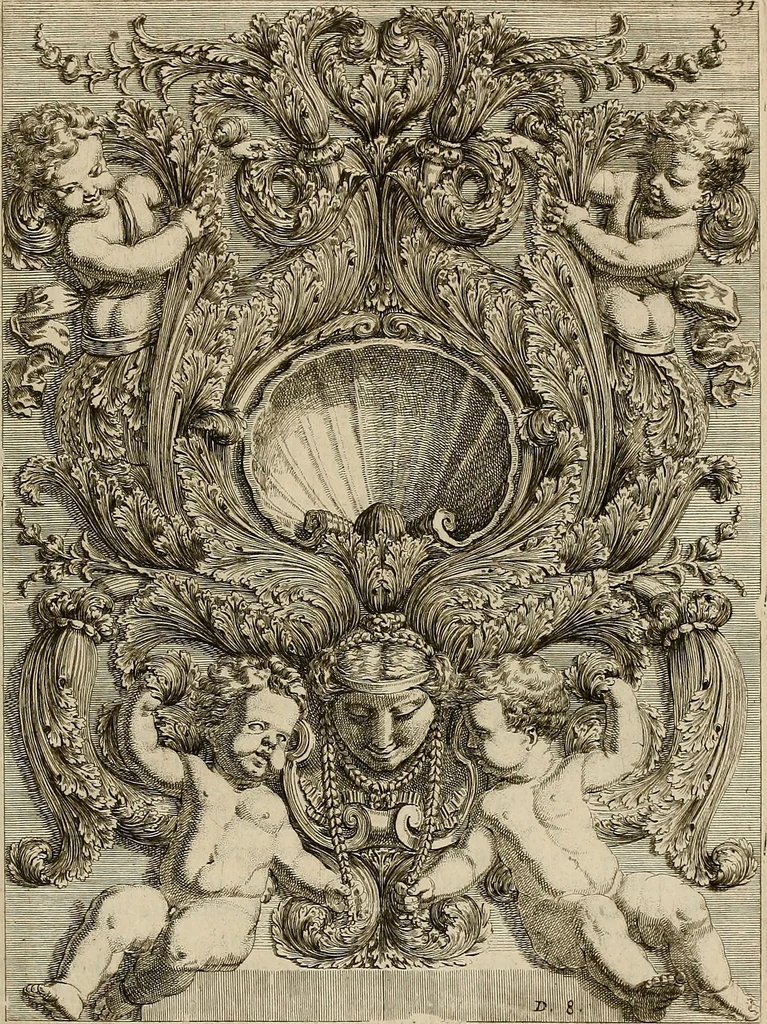 An illustration from Les oeuvres d'architectvre d'Anthoine Le Pavtre, 1652, leaf 124