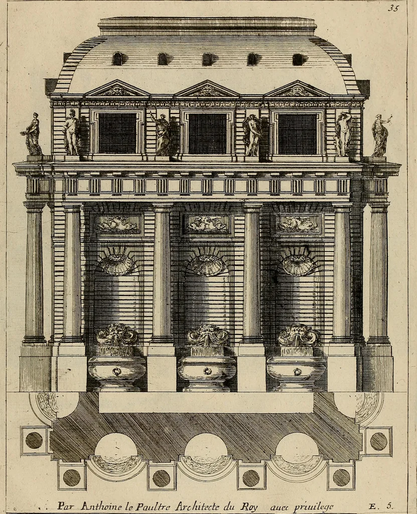 An illustration from Les oeuvres d'architectvre d'Anthoine Le Pavtre, 1652, leaf 142