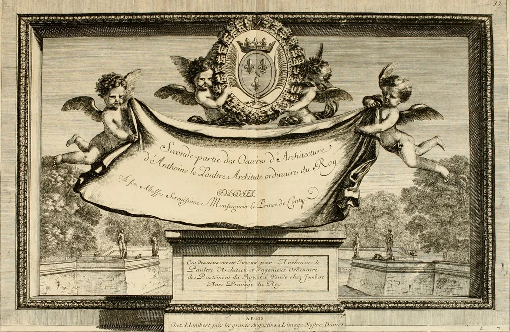 An illustration from Les oeuvres d'architectvre d'Anthoine Le Pavtre, 1652, leaf 148