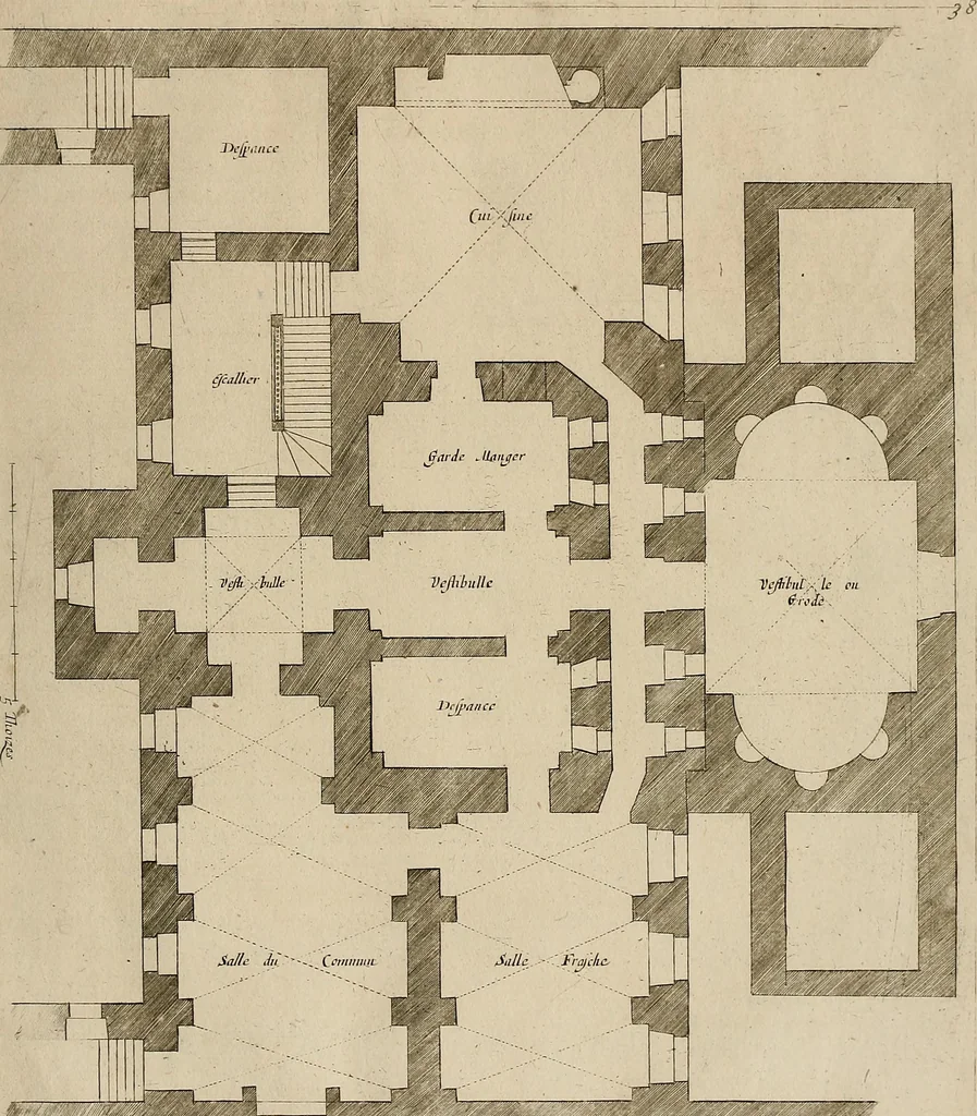 An illustration from Les oeuvres d'architectvre d'Anthoine Le Pavtre, 1652, leaf 158