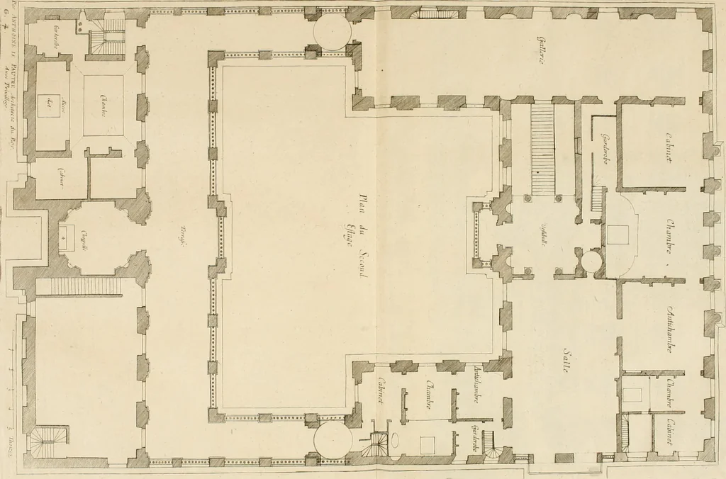 An illustration from Les oeuvres d'architectvre d'Anthoine Le Pavtre, 1652, leaf 166