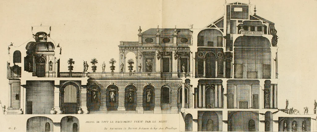 An illustration from Les oeuvres d'architectvre d'Anthoine Le Pavtre, 1652, leaf 176