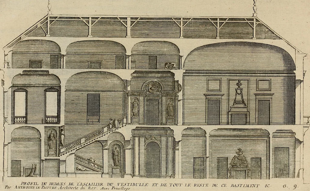 An illustration from Les oeuvres d'architectvre d'Anthoine Le Pavtre, 1652, leaf 178
