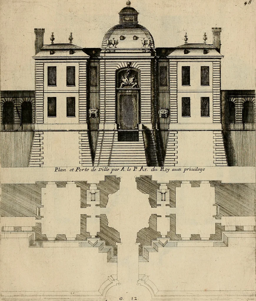 An illustration from Les oeuvres d'architectvre d'Anthoine Le Pavtre, 1652, leaf 184
