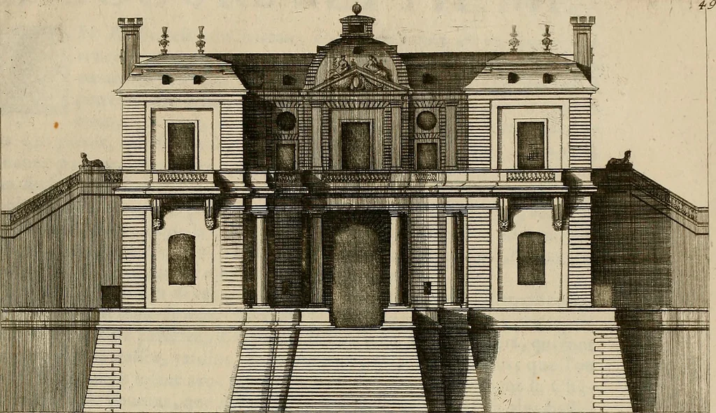 An illustration from Les oeuvres d'architectvre d'Anthoine Le Pavtre, 1652, leaf 186