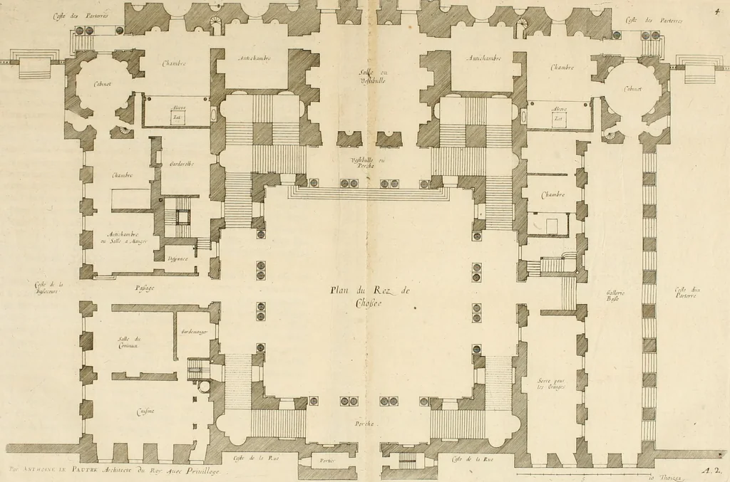 An illustration from Les oeuvres d'architectvre d'Anthoine Le Pavtre, 1652, leaf 20