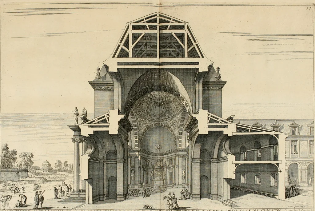 An illustration from Les oeuvres d'architectvre d'Anthoine Le Pavtre, 1652, leaf 226