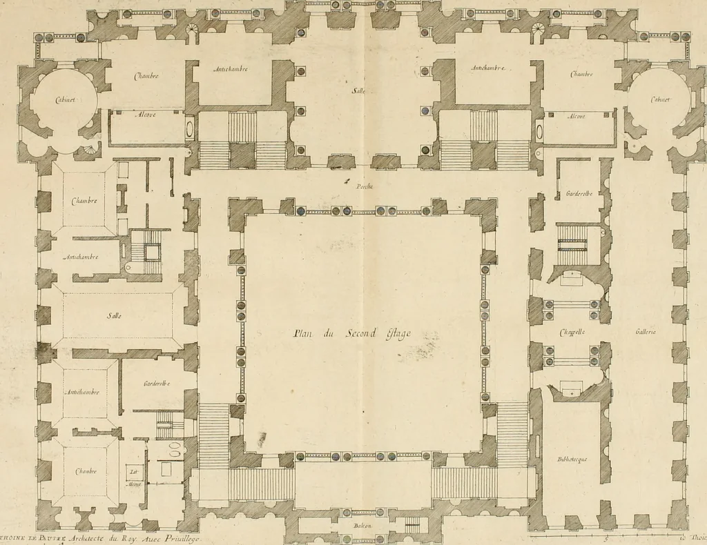 An illustration from Les oeuvres d'architectvre d'Anthoine Le Pavtre, 1652, leaf 24