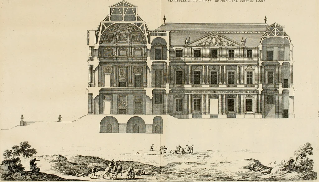 An illustration from Les oeuvres d'architectvre d'Anthoine Le Pavtre, 1652, leaf 32
