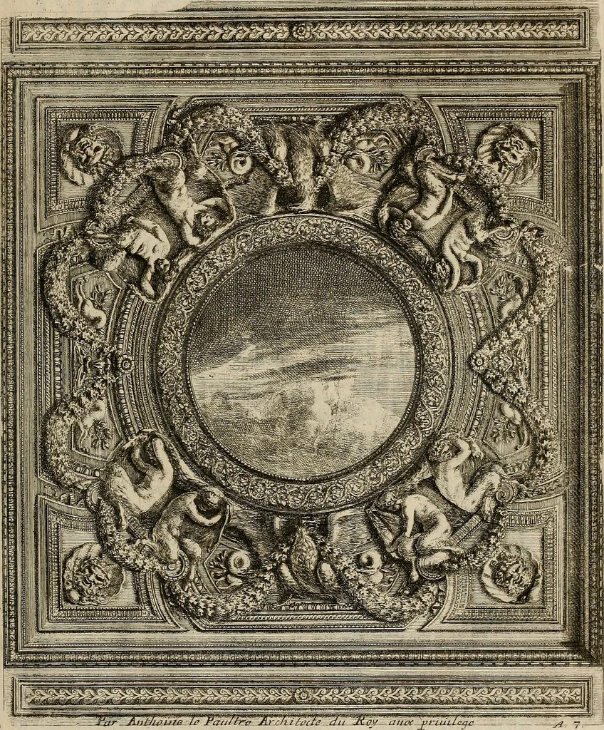 An illustration from Les oeuvres d'architectvre d'Anthoine Le Pavtre, 1652, leaf 40