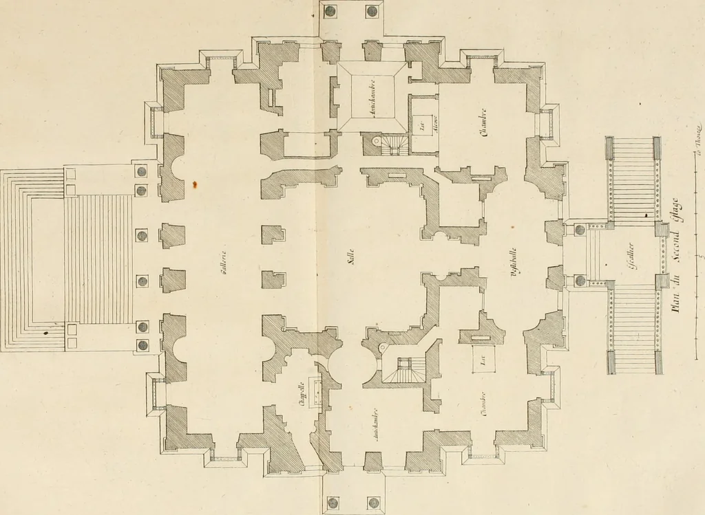 An illustration from Les oeuvres d'architectvre d'Anthoine Le Pavtre, 1652, leaf 52
