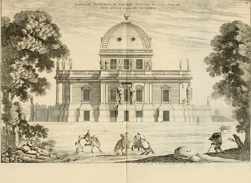 An illustration from Les oeuvres d'architectvre d'Anthoine Le Pavtre, 1652, leaf 64