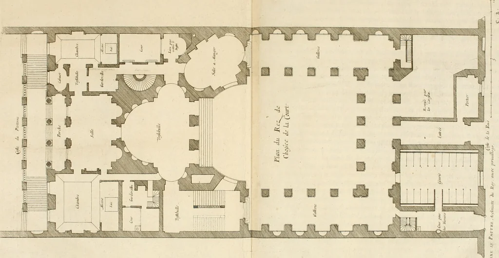An illustration from Les oeuvres d'architectvre d'Anthoine Le Pavtre, 1652, leaf 72