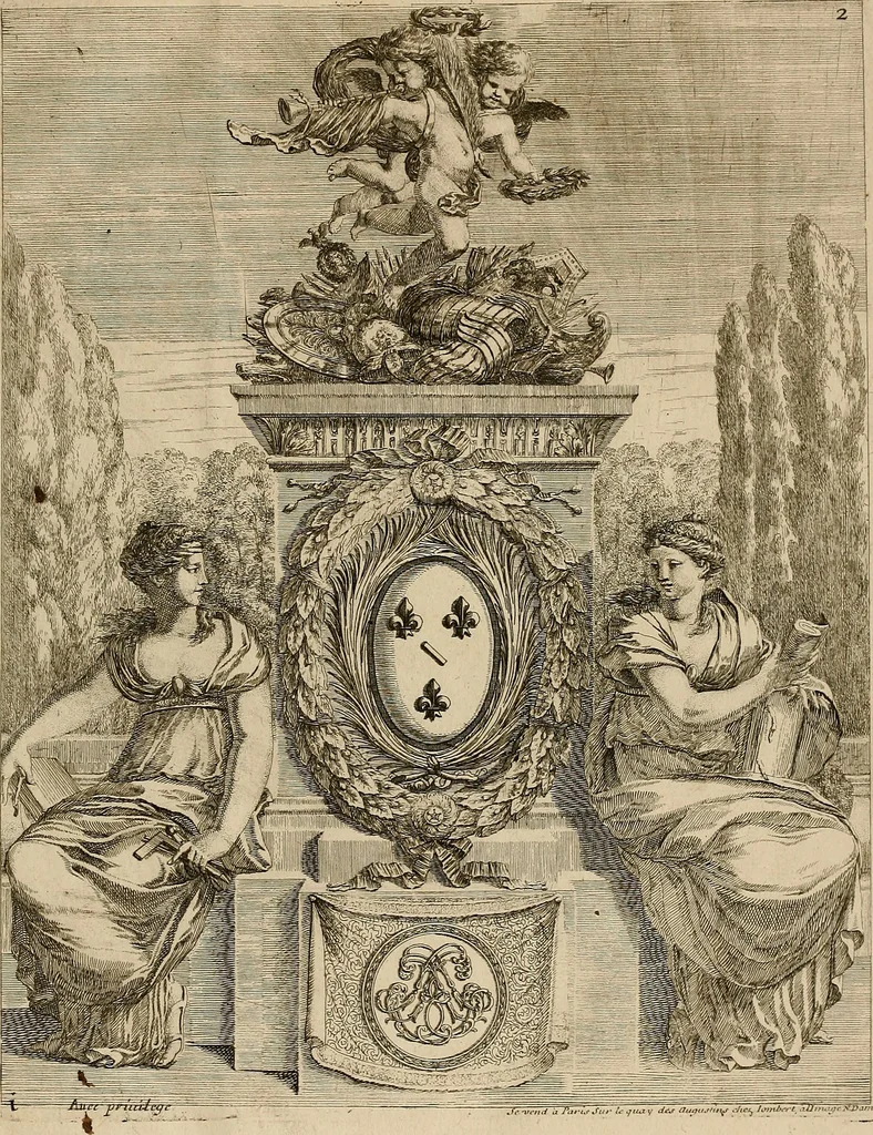 An illustration from Les oeuvres d'architectvre d'Anthoine Le Pavtre, 1652, leaf 8