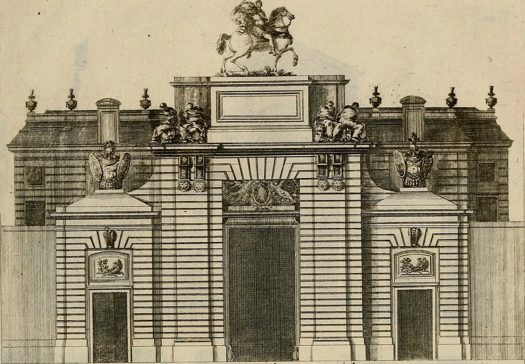 An illustration from Les oeuvres d'architectvre d'Anthoine Le Pavtre, 1652, leaf 90