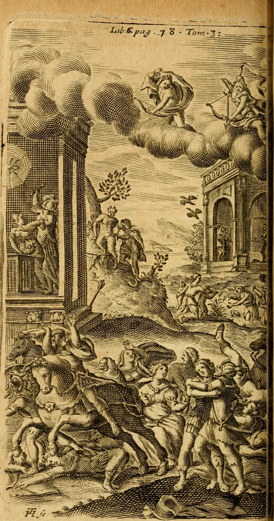 An illustration from Les oeuvres d'Ovide, 1697, leaf 93