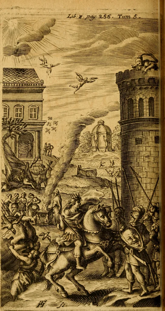 An illustration from Les oeuvres d'Ovide, 1697, leaf 293