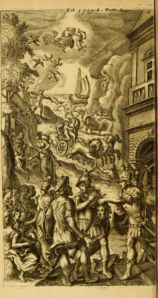 An illustration from Les oeuvres d'Ovide, 1697, leaf 33