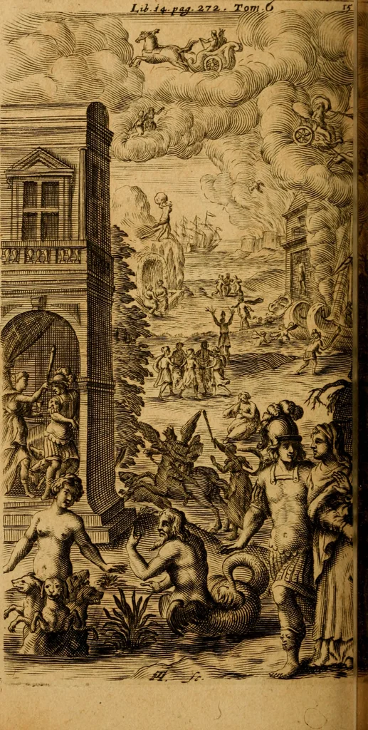 An illustration from Les oeuvres d'Ovide, 1697, leaf 309