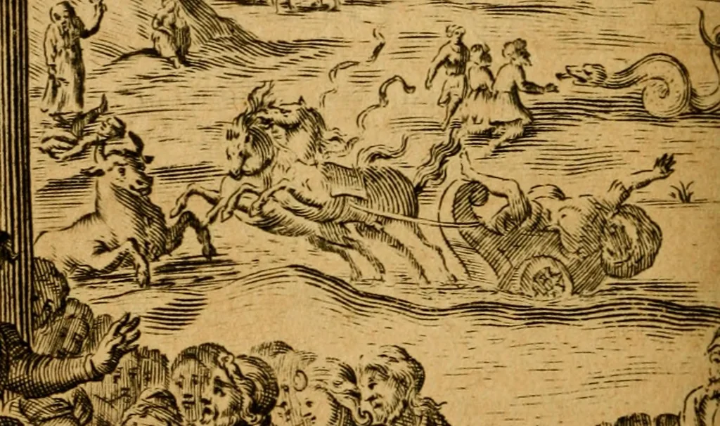 An illustration from Les oeuvres d'Ovide, 1697, leaf 413