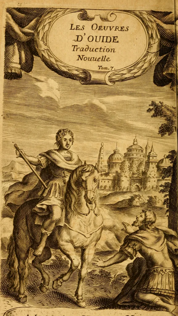 An illustration from Les oeuvres d'Ovide, 1697, leaf 7
