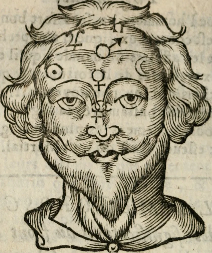 An illustration from Les oevvres de M. Iean Belot ... Contenant la chiromence physionomie, l'art de memoire de Raymond Lulle; traicté des diuinations, augures & songes; les sciences steganographiques, paulines, armadelles & lullistes; l'art de doctement prescher & haranguer, &c, 1662, leaf 293