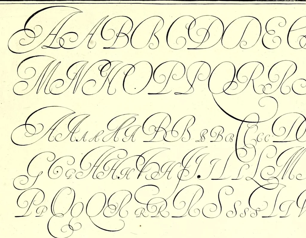 An illustration from Les oevvres : ou, lon comprendra facilement la maniere de bien et proprement escrire toutr' sortr' de lettre italienne selon l'vsag' de ce siecle .., 1608, leaf 27