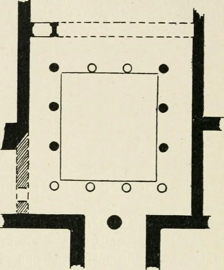 An illustration from Les origines de l'édifice hypostyle en Grèce, en Orient et chez les romains, 1913, leaf 131