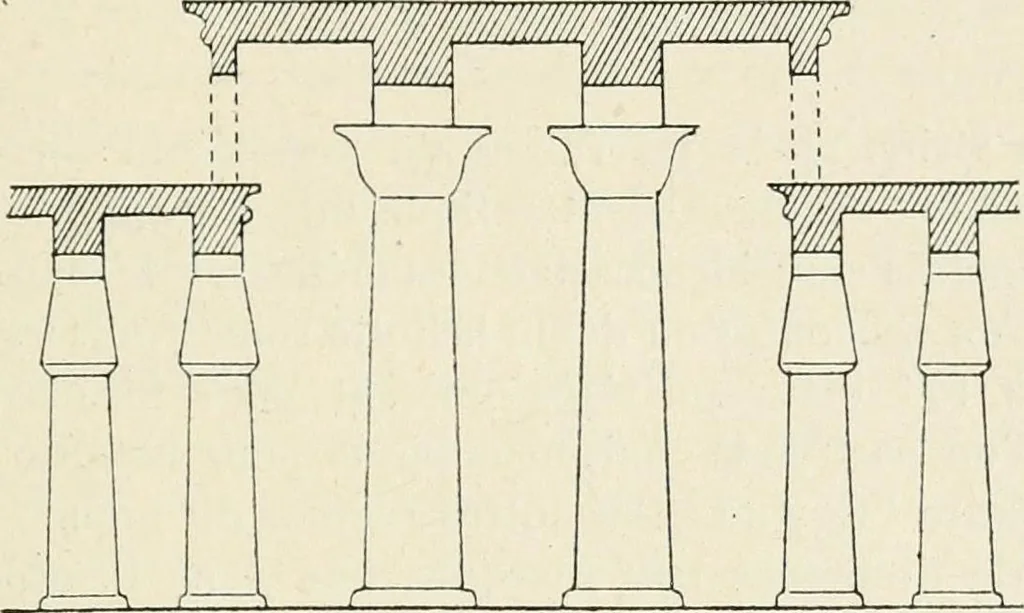 An illustration from Les origines de l'édifice hypostyle en Grèce, en Orient et chez les romains, 1913, leaf 172