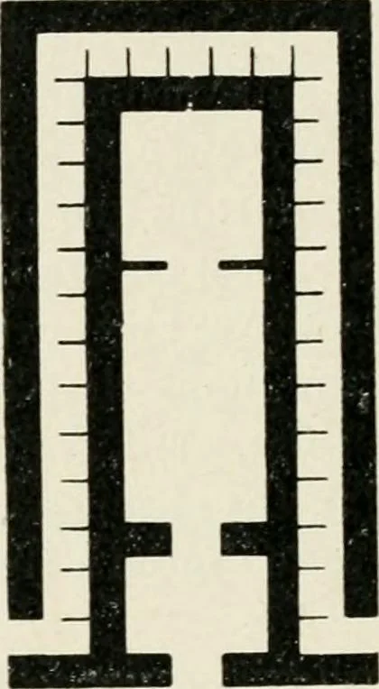 An illustration from Les origines de l'édifice hypostyle en Grèce, en Orient et chez les romains, 1913, leaf 181