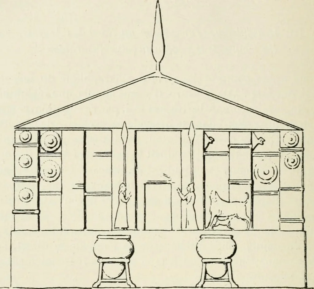 An illustration from Les origines de l'édifice hypostyle en Grèce, en Orient et chez les romains, 1913, leaf 193