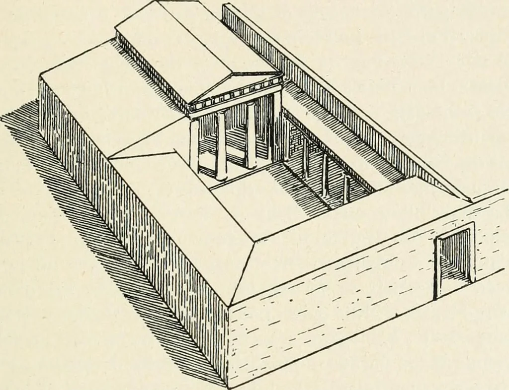 An illustration from Les origines de l'édifice hypostyle en Grèce, en Orient et chez les romains, 1913, leaf 218