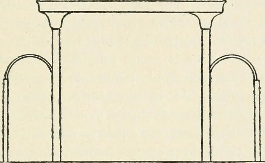 An illustration from Les origines de l'édifice hypostyle en Grèce, en Orient et chez les romains, 1913, leaf 248